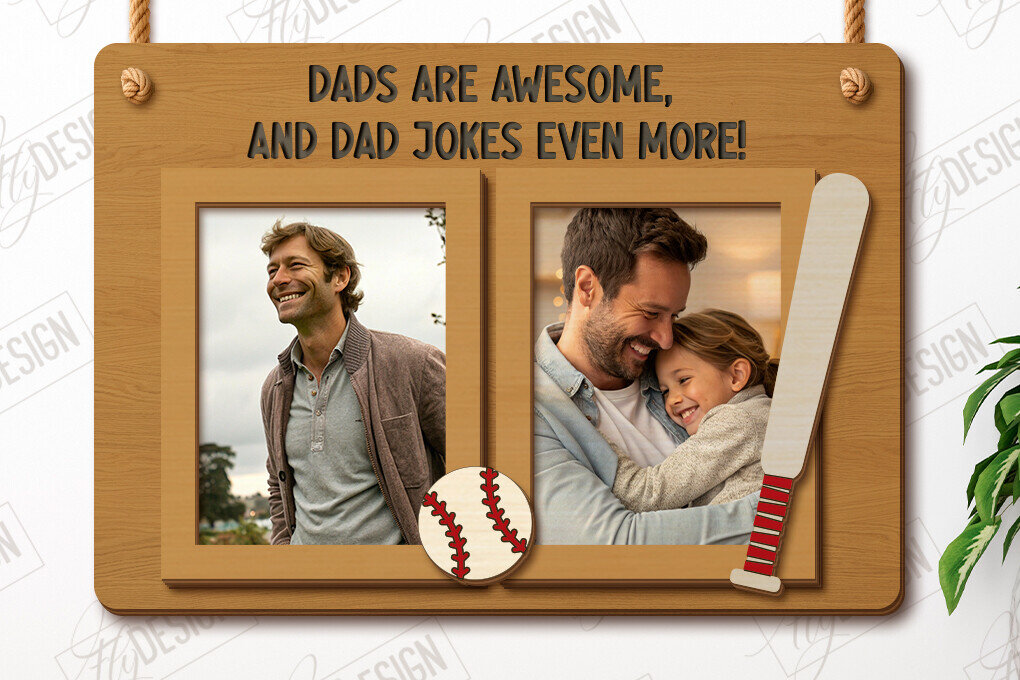 Intra απο ξύλο plywood 3mm-4mm πάχος - Κρεμαστές κορνίζες για τη γιορτή του πατέρα | Ιδέα δώρου Δίασταση 20x25 cm INTRAFABR-119251812