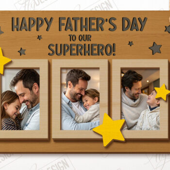 Intra απο ξύλο plywood 3mm-4mm πάχος - Κρεμαστές κορνίζες για τη γιορτή του πατέρα | Ιδέα δώρου Δίασταση 20x25 cm INTRAFABR-119251819 - Image 1