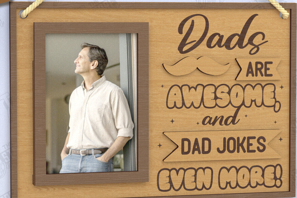 Intra απο ξύλο plywood 3mm-4mm πάχος - Κρεμαστές κορνίζες για τη γιορτή του πατέρα | Ιδέα δώρου Δίασταση 20x25 cm INTRAFABR-118948720