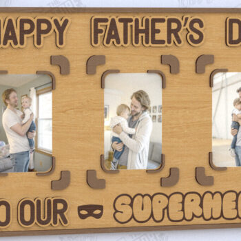 Intra απο ξύλο plywood 3mm-4mm πάχος - Κρεμαστές κορνίζες για τη γιορτή του πατέρα | Ιδέα δώρου Δίασταση 20x25 cm INTRAFABR-118948812 - Image 1