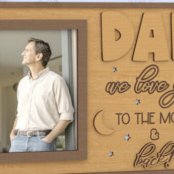 Intra απο ξύλο plywood 3mm-4mm πάχος - Κρεμαστές κορνίζες για τη γιορτή του πατέρα | Ιδέα δώρου Δίασταση 20x25 cm INTRAFABR-118948711 - Image 1