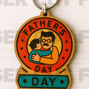 Intra απο ξύλο plywood 3mm-4mm πάχος - με μπρελόκ για την Ημέρα του Πατέρα Δίασταση 4x4 cm INTRAFABR-122244824