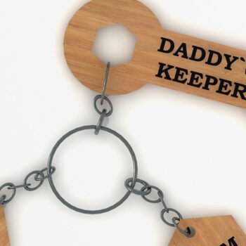 Intra απο ξύλο plywood 3mm-4mm πάχος - Μπρελόκ για την Ημέρα των Πατέρων Δίασταση 4x4 cm INTRAFABR-38597023 - Image 2