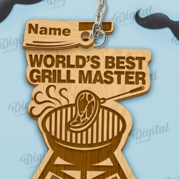 Intra απο ξύλο plywood 3mm-4mm πάχος - μπρελόκ για την Ημέρα του Πατέρα Δίασταση 4x4 cm INTRAFABR-119488646 - Image 1