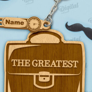 Intra απο ξύλο plywood 3mm-4mm πάχος - μπρελόκ για την Ημέρα του Πατέρα Δίασταση 4x4 cm INTRAFABR-119488763