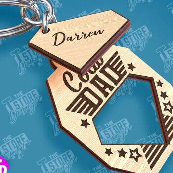 Intra απο ξύλο plywood 3mm-4mm πάχος - Πακέτο κοπής λέιζερ μπρελόκ για την ημέρα του πατέρα Δίασταση 4x4 cm INTRAFABR-95585391 - Image 7