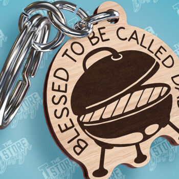 Intra απο ξύλο plywood 3mm-4mm πάχος - Σχέδιο κοπής με λέιζερ μπρελόκ για την ημέρα του πατέρα Δίασταση 4x4 cm INTRAFABR-94326820 - Image 1