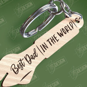 Intra απο ξύλο plywood 3mm-4mm πάχος - Σχέδιο κοπής με λέιζερ μπρελόκ για την ημέρα του πατέρα Δίασταση 4x4 cm INTRAFABR-94417013