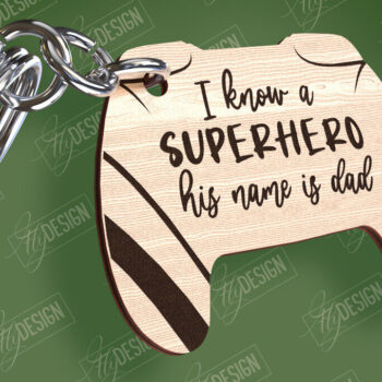 Intra απο ξύλο plywood 3mm-4mm πάχος - Σχέδιο κοπής με λέιζερ μπρελόκ για την ημέρα του πατέρα Δίασταση 4x4 cm INTRAFABR-94417062 - Image 1