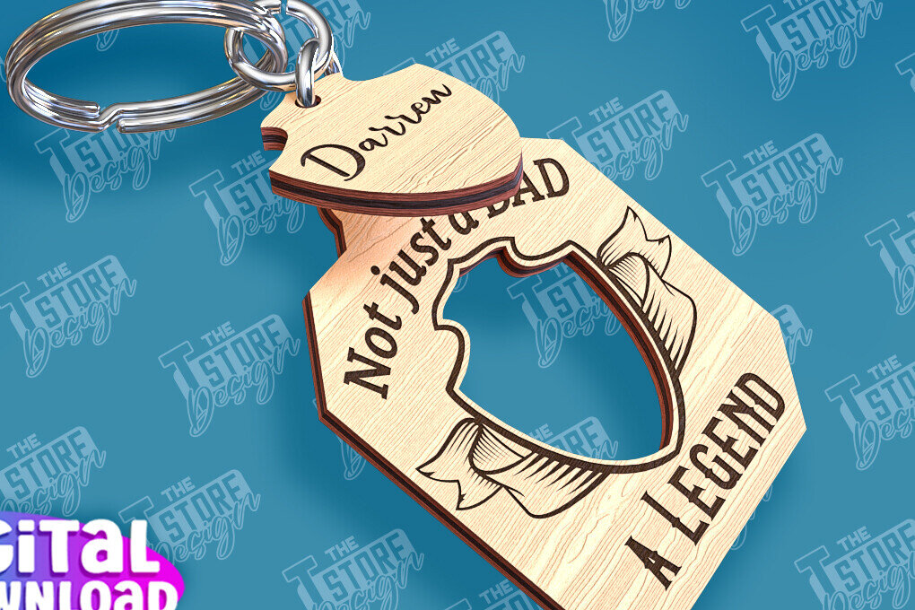 Intra απο ξύλο plywood 3mm-4mm πάχος - Σχέδιο κοπής με λέιζερ μπρελόκ για την ημέρα του πατέρα Δίασταση 4x4 cm INTRAFABR-95585311