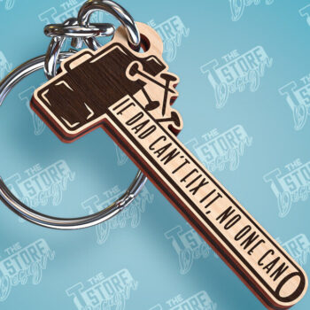 Intra απο ξύλο plywood 3mm-4mm πάχος - Σχέδιο κοπής με λέιζερ μπρελόκ για την ημέρα του πατέρα Δίασταση 4x4 cm INTRAFABR-94326786 - Image 1