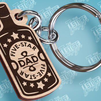 Intra απο ξύλο plywood 3mm-4mm πάχος - Σχέδιο κοπής με λέιζερ μπρελόκ για την ημέρα του πατέρα Δίασταση 4x4 cm INTRAFABR-94326792 - Image 1