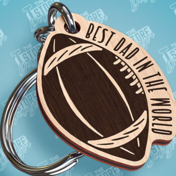 Intra απο ξύλο plywood 3mm-4mm πάχος - Σχέδιο κοπής με λέιζερ μπρελόκ για την ημέρα του πατέρα Δίασταση 4x4 cm INTRAFABR-94326778 - Image 1