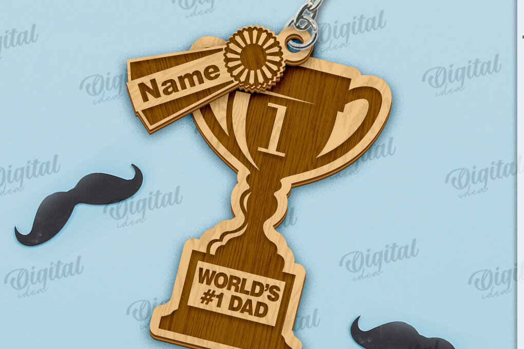 Intra απο ξύλο plywood 3mm-4mm πάχος - μπρελόκ για την Ημέρα του Πατέρα Δίασταση 4x4 cm INTRAFABR-119488569