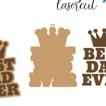 Intra απο ξύλο plywood 3mm-4mm πάχος - Μπρελόκ με λέιζερ για την ημέρα του πατέρα Δίασταση 4x4 cm INTRAFABR-123521943 - Image 1