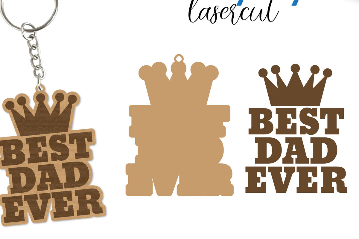 Intra απο ξύλο plywood 3mm-4mm πάχος - Μπρελόκ με λέιζερ για την ημέρα του πατέρα Δίασταση 4x4 cm INTRAFABR-123521943