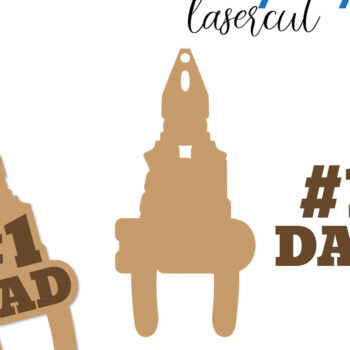 Intra απο ξύλο plywood 3mm-4mm πάχος - Μπρελόκ με λέιζερ για την ημέρα του πατέρα Δίασταση 4x4 cm INTRAFABR-123521868 - Image 1