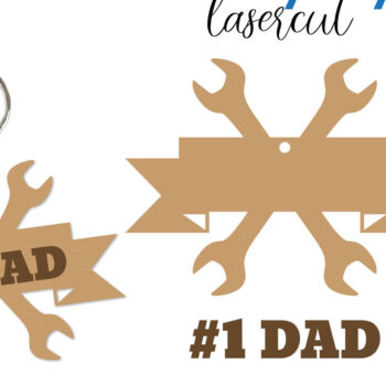 Intra απο ξύλο plywood 3mm-4mm πάχος - Μπρελόκ με λέιζερ για την ημέρα του πατέρα Δίασταση 4x4 cm INTRAFABR-123521886 - Image 1