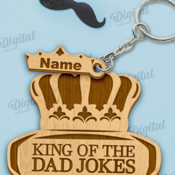 Intra απο ξύλο plywood 3mm-4mm πάχος - Πακέτο κοπής με λέιζερ μπρελόκ για την ημέρα του πατέρα Δίασταση 4x4 cm INTRAFABR-119315880 - Image 9