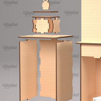 Intra απο ξύλο plywood 3mm-4mm πάχος - Φανάρι για την Ημέρα του Πατέρα  Cut Laser Δίασταση 30x20 cm INTRAFABR-93640195 - Image 2