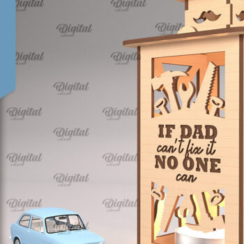 Intra απο ξύλο plywood 3mm-4mm πάχος - Φανάρι για την Ημέρα του Πατέρα  Cut Laser Δίασταση 30x20 cm INTRAFABR-93639428 - Image 1