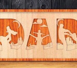 Intra απο ξύλο plywood 3mm-4mm πάχος - Σχέδιο κοπής με λέιζερ για την ημέρα του πατέρα Δίασταση 30x20 cm INTRAFABR-30928136