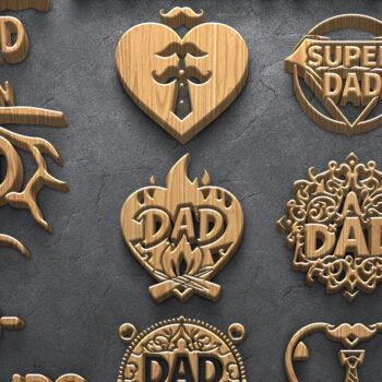 Intra απο ξύλο plywood 3mm-4mm πάχος - Σχέδια κοπής με λέιζερ για την ημέρα του πατέρα Δίασταση 4500x5400 cm INTRAFABR-124376963 - Image 1