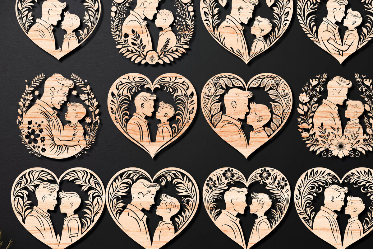 Intra απο ξύλο plywood 3mm-4mm πάχος - Ετικέτες δώρου για την Ημέρα του Πατέρα  Δίασταση 20x20 cm INTRAFABR-111905198