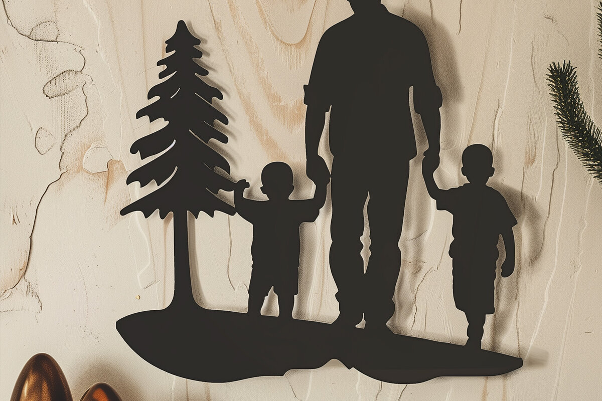 Intra απο ξύλο plywood 3mm-4mm πάχος -   κοπής με λέιζερ για την ημέρα του πατέρα Δίασταση 40x50 cm INTRAFABR-97794032