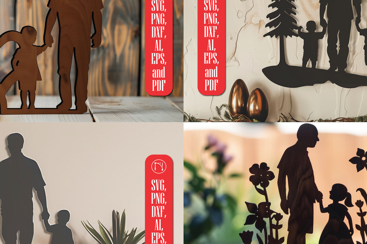 Intra απο ξύλο plywood 3mm-4mm πάχος - Πακέτο αρχείων  Cut Laser Day του πατέρα Δίασταση 40x50 cm INTRAFABR-97794708