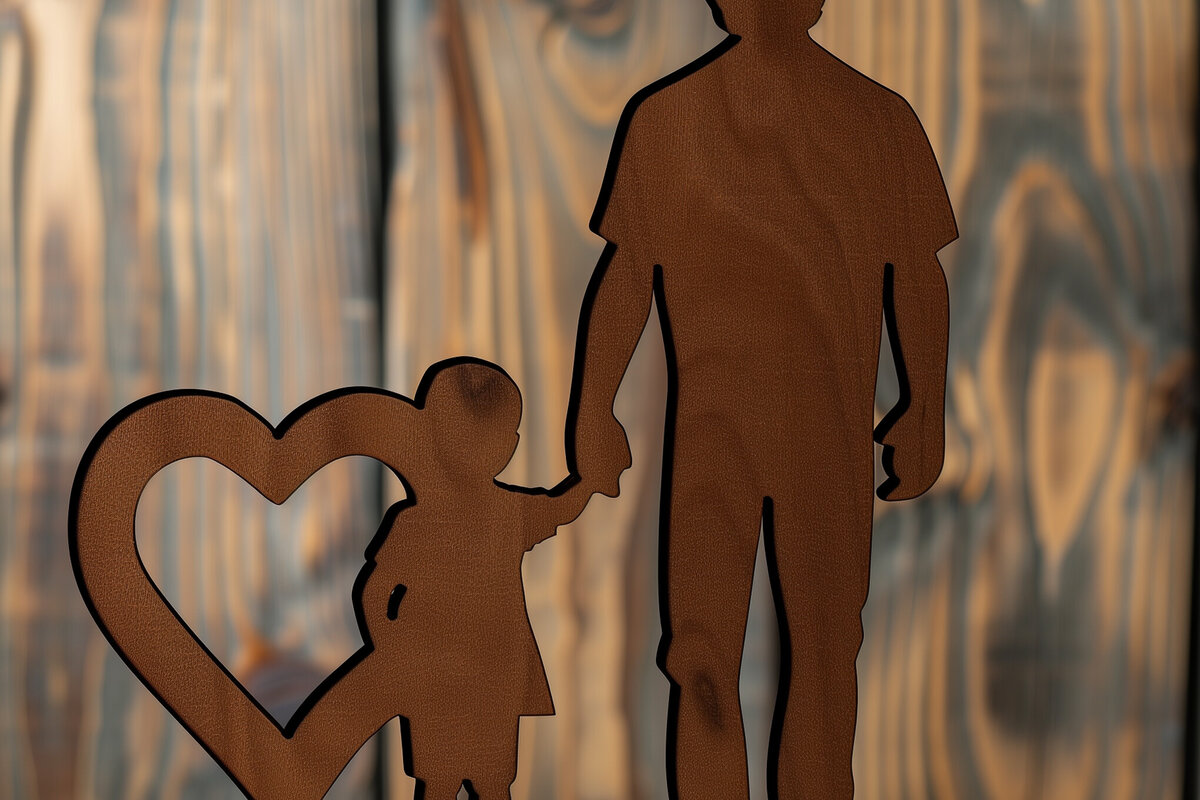 Intra απο ξύλο plywood 3mm-4mm πάχος -   κοπής με λέιζερ για την ημέρα του πατέρα Δίασταση 40x50 cm INTRAFABR-97777893