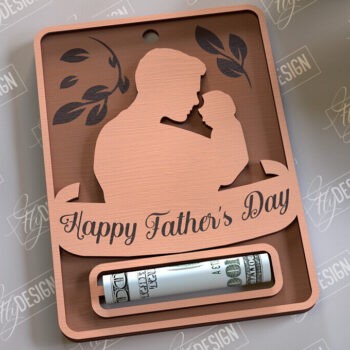 Intra απο ξύλο plywood 3mm-4mm πάχος - Χρηματική κάρτα για τη γιορτή του πατέρα | Ευχετήριες κάρτες Δίασταση 10x15 cm INTRAFABR-97153344 - Image 1