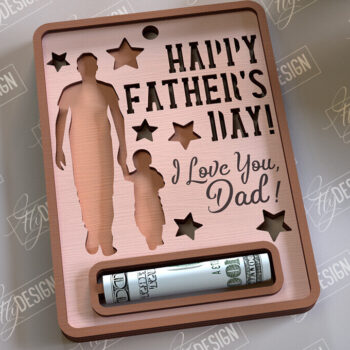 Intra απο ξύλο plywood 3mm-4mm πάχος - Χρηματική κάρτα για τη γιορτή του πατέρα | Ευχετήριες κάρτες Δίασταση 10x15 cm INTRAFABR-97153348 - Image 1