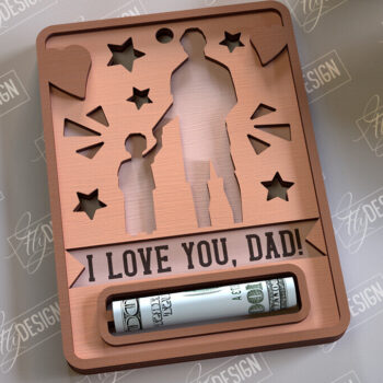 Intra απο ξύλο plywood 3mm-4mm πάχος - Χρηματική κάρτα για τη γιορτή του πατέρα | Ευχετήριες κάρτες Δίασταση 10x15 cm INTRAFABR-97153365 - Image 1