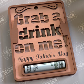 Intra απο ξύλο plywood 3mm-4mm πάχος - Χρηματική κάρτα για τη γιορτή του πατέρα | Ευχετήριες κάρτες Δίασταση 10x15 cm INTRAFABR-97153372 - Image 1