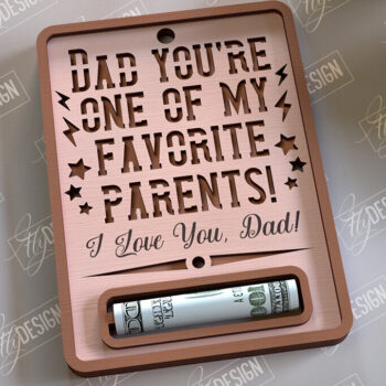 Intra απο ξύλο plywood 3mm-4mm πάχος - Χρηματική κάρτα για τη γιορτή του πατέρα | Ευχετήριες κάρτες Δίασταση 10x15 cm INTRAFABR-97153381 - Image 1