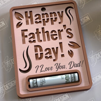 Intra απο ξύλο plywood 3mm-4mm πάχος - Χρηματική κάρτα για τη γιορτή του πατέρα | Ευχετήριες κάρτες Δίασταση 10x15 cm INTRAFABR-97153386 - Image 1