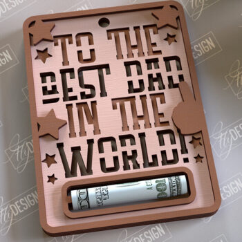 Intra απο ξύλο plywood 3mm-4mm πάχος - Χρηματική κάρτα για τη γιορτή του πατέρα | Ευχετήριες κάρτες Δίασταση 10x15 cm INTRAFABR-97153391 - Image 1