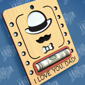 Intra απο ξύλο plywood 3mm-4mm πάχος - Χρηματική κάρτα για τη γιορτή του πατέρα | Ευχετήριες κάρτες Δίασταση 10x15 cm INTRAFABR-97088351