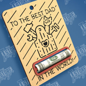 Intra απο ξύλο plywood 3mm-4mm πάχος - Χρηματική κάρτα για τη γιορτή του πατέρα | Ευχετήριες κάρτες Δίασταση 10x15 cm INTRAFABR-97088364