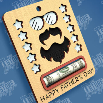 Intra απο ξύλο plywood 3mm-4mm πάχος - Χρηματική κάρτα για τη γιορτή του πατέρα | Ευχετήριες κάρτες Δίασταση 10x15 cm INTRAFABR-97088369 - Image 1