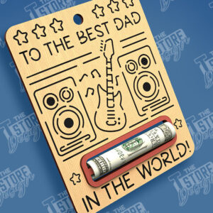 Intra απο ξύλο plywood 3mm-4mm πάχος - Χρηματική κάρτα για τη γιορτή του πατέρα | Ευχετήριες κάρτες Δίασταση 10x15 cm INTRAFABR-97088376