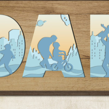 Intra απο ξύλο plywood 3mm-4mm πάχος - λέιζερ πολλαπλών στρώσεων της ημέρας του πατέρα Δίασταση 4x6 cm INTRAFABR-13086858 - Image 1