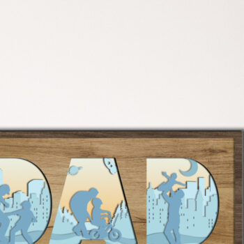 Intra απο ξύλο plywood 3mm-4mm πάχος - λέιζερ πολλαπλών στρώσεων της ημέρας του πατέρα Δίασταση 4x6 cm INTRAFABR-13086858 - Image 2