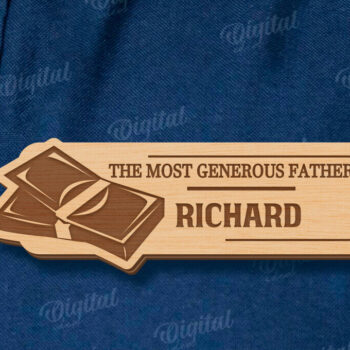 Intra απο ξύλο plywood 3mm-4mm πάχος - Ετικέτα για την Ημέρα του Πατέρα Δίασταση 30x20 cm INTRAFABR-120041731 - Image 1