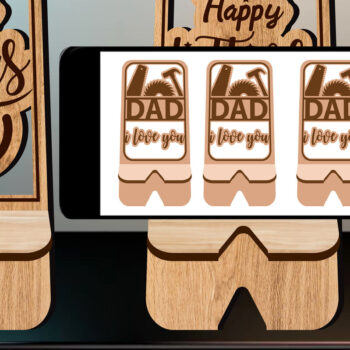 Intra απο ξύλο plywood 3mm-4mm πάχος - Πακέτο κοπής λέιζερ με βάση τηλεφώνου για τη γιορτή του πατέρα Δίασταση 20x20 cm INTRAFABR-71528548 - Image 4