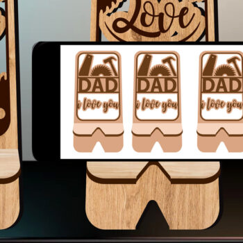 Intra απο ξύλο plywood 3mm-4mm πάχος - Πακέτο κοπής λέιζερ με βάση τηλεφώνου για τη γιορτή του πατέρα Δίασταση 20x20 cm INTRAFABR-71528548 - Image 5