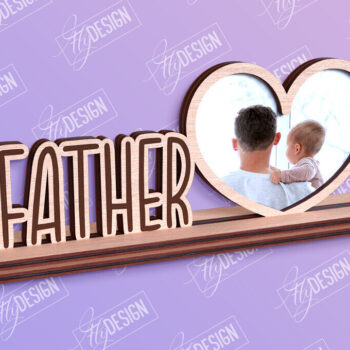 Intra απο ξύλο plywood 3mm-4mm πάχος - Κορνίζα για την Ημέρα του Πατέρα | Δώρο παππού Δίασταση 20x25 cm INTRAFABR-96212562 - Image 1