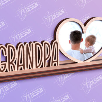 Intra απο ξύλο plywood 3mm-4mm πάχος - Κορνίζα για την Ημέρα του Πατέρα | Δώρο παππού Δίασταση 20x25 cm INTRAFABR-96212716 - Image 1