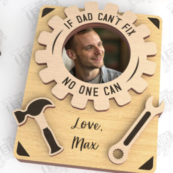 Intra απο ξύλο plywood 3mm-4mm πάχος - Πακέτο με μαγνήτη φωτογραφιών για την ημέρα του πατέρα | CNC Δίασταση 20x20 cm INTRAFABR-118890856 - Image 6